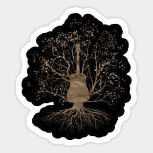 Guitar Music Tree Sticker